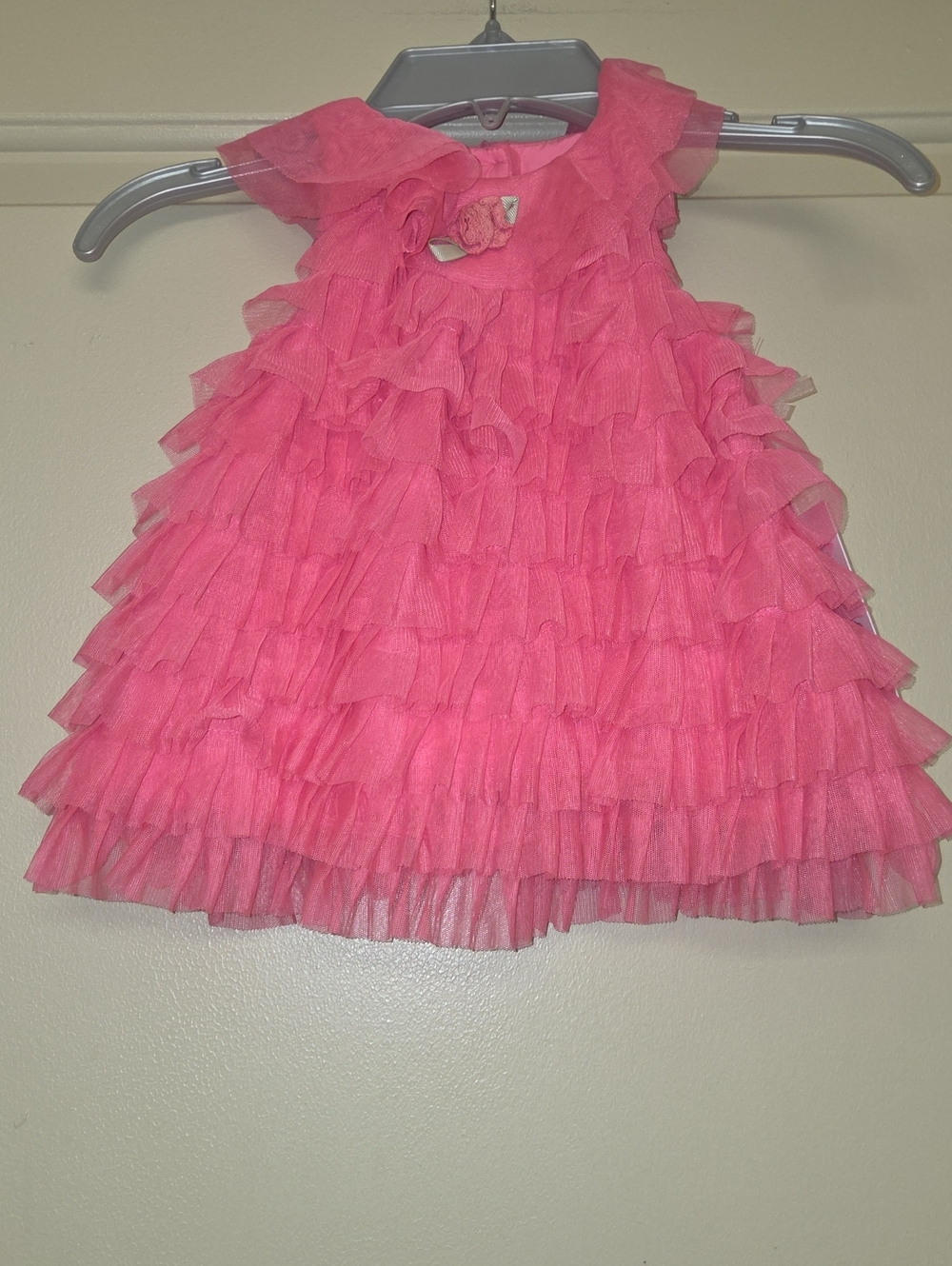 Pippa & Julie Coral Pink Baby Dress